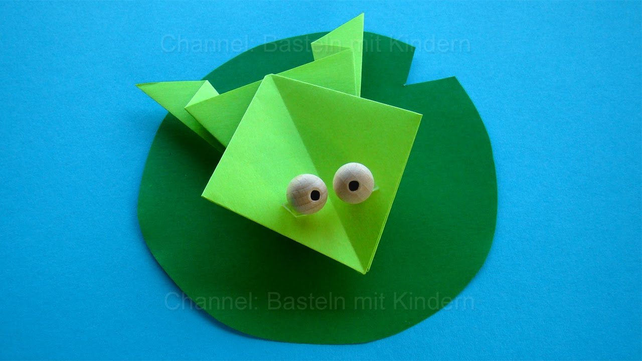 Origami Frosch falten mit Papier - Einfache Tiere baste ...