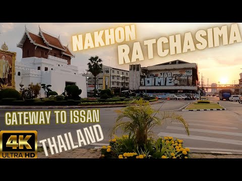 Nakhon Ratchasima, Gateway to Thailand's Issan Region, Thailand 4K Walking Tour