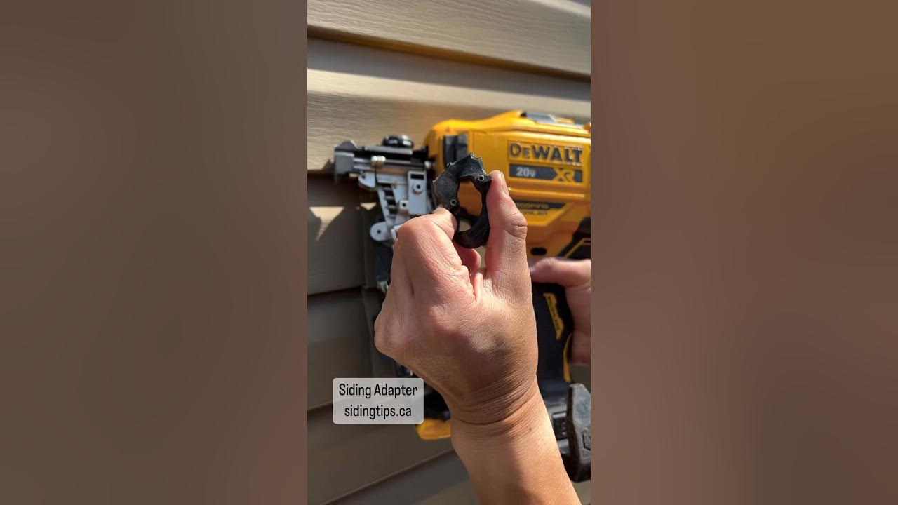 Siding Tips patent pending vinyl siding adapter for Dewalt cordless