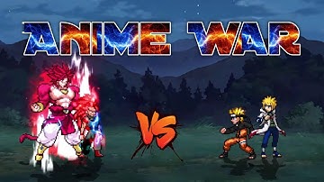 Evil Goku SSJ3 & Broly SSJ4 LB VS Naruto OP (all form) & Yellow Flash Minato in Jump Force Mugen