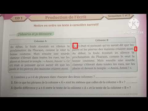 6ème année primaire parcours page 25 mettre en ordre un texte à caractère narratif السادس إبتدائي