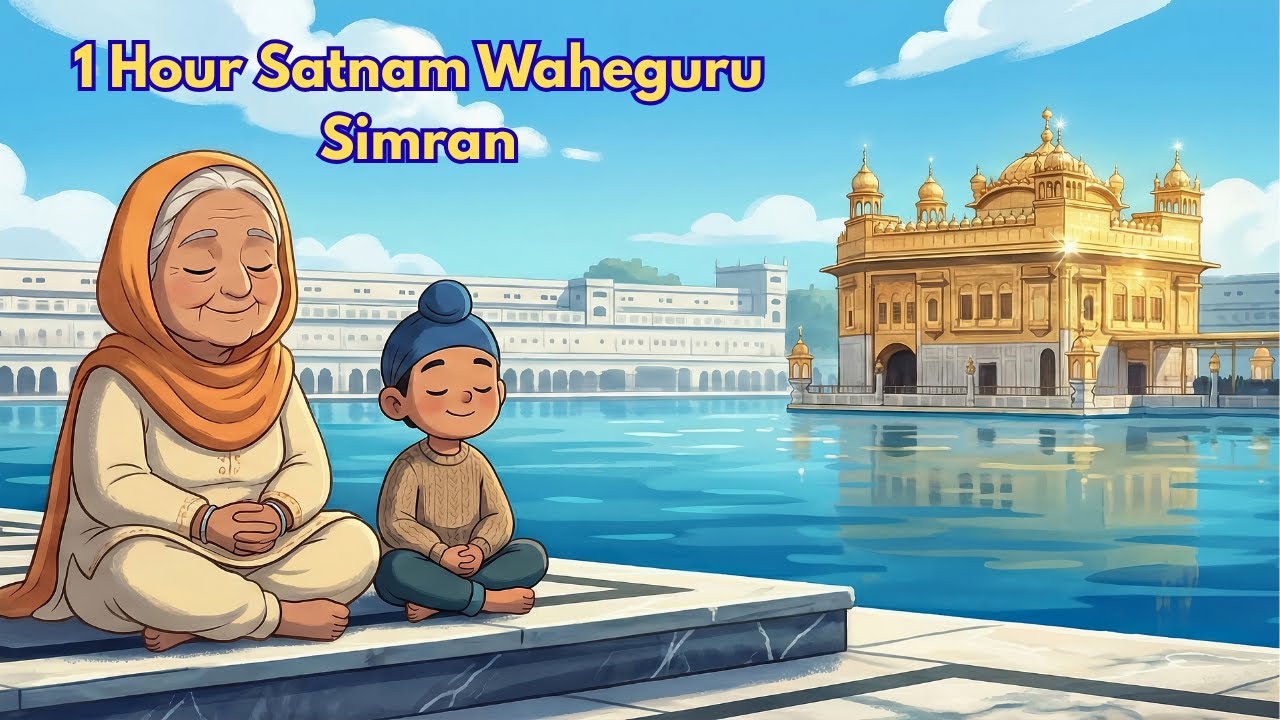 1 Hour Satnam Waheguru Simran | Deep Meditation & Sleep | Relaxing Gurbani for Kids 4K