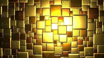 Golden Cubes Background In 4k