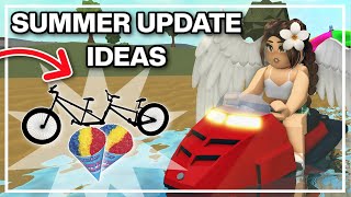 BLOXBURG SUMMER UPDATE IDEAS *FACECAM*