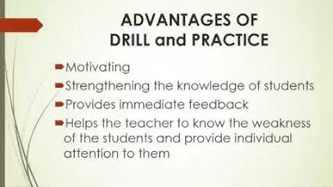 Drill and Practice