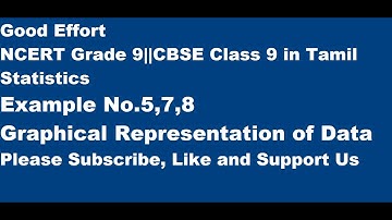 NCERT Grade 9 || CBSE Class 9  - Statistics || Graphical Representation of Data - in Tamil