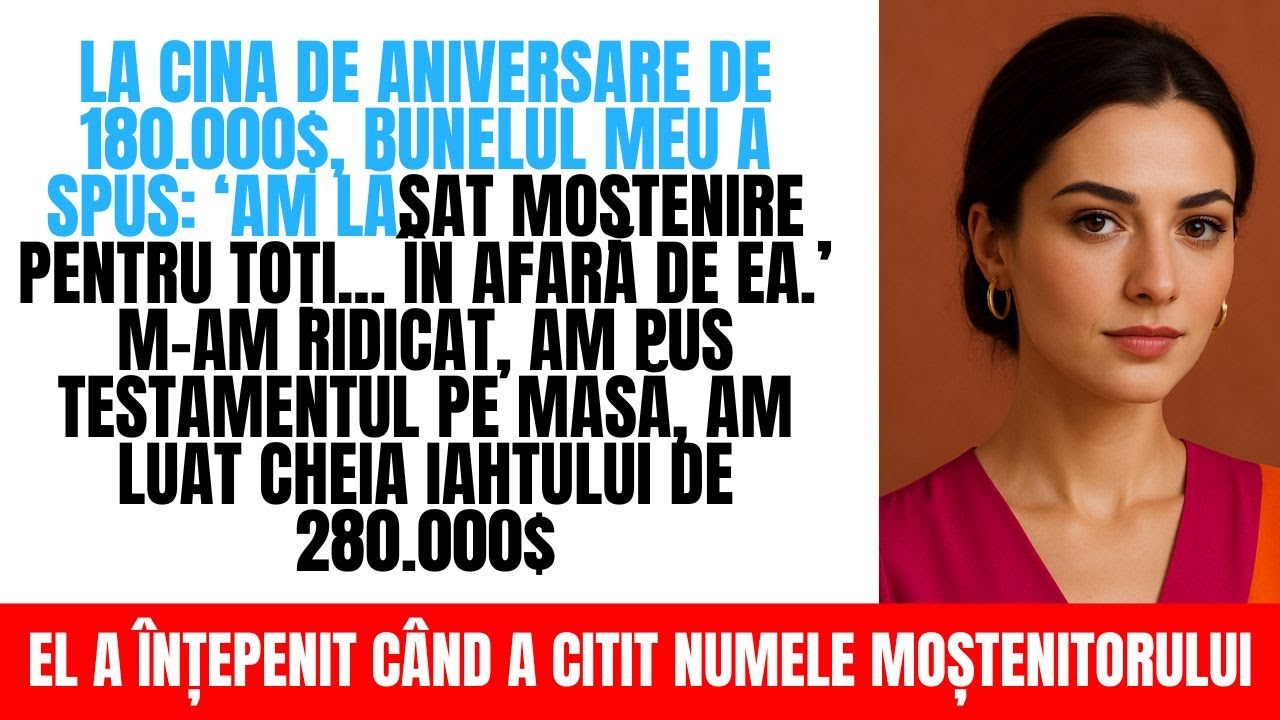 „Străina din Familie” — Până Când Am Arătat Testamentul la Cina de 180.000$ și Am Plecat...