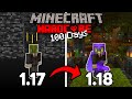 I Survived 100 Days of Hardcore Minecraft in the New 1.18 Caves... Here's What Happened