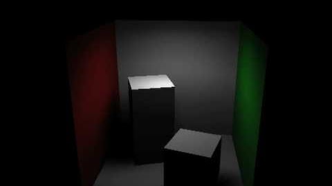 Radiosity video, Cornell Box, No Bouncing