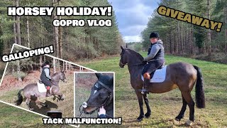 HORSEY HOLIDAY | Amazing hacking, lots of galloping and a tack malfunction | EPIC GIVEAWAY!!!