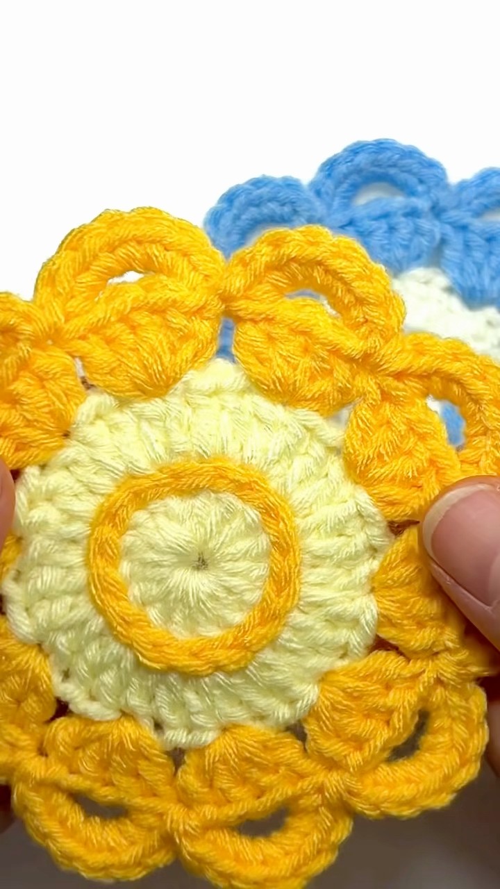 かぎ針編み お花のようなモチーフの編み方 #crochet #大人初心者