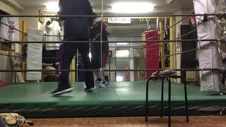 ボクシング （赤グローブ）最後右手怪我