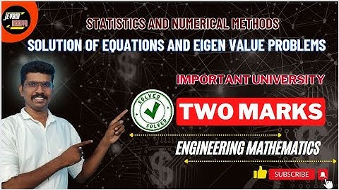 Important Two Marks in Statistics and Numerical Methods in Tamil | MA3251 | Engineering Mathematics