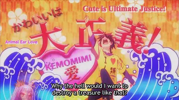 No Game No Life Scene - Cute Is Ultimate Justice![Eng Sub]