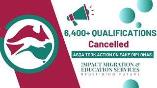 More than 6400 Qualifications Cancelled by ASQA