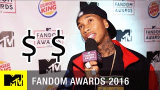 Can You Guess Tyga's Most Used Emoji? | Fandom Awards 2016 | MTV screenshot 5
