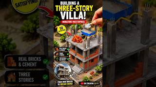 Amazing DIY Mini Villa Build with Real Bricks & Concrete #diy #minihouse #tinyhomevillage