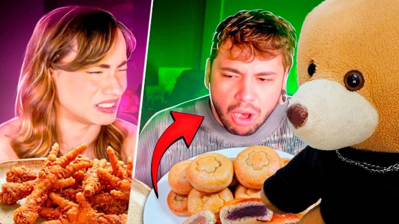 COMIDAS MAIS BIZARRAS com o BRINO (que me copia) - React