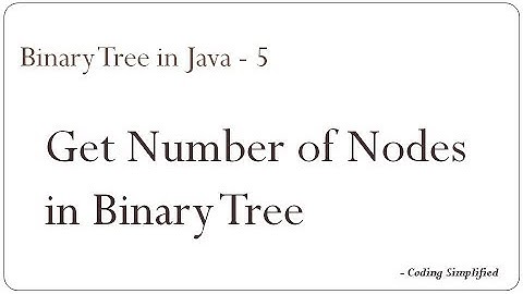 Binary Tree in Java - 5: Get Number of Nodes in a Binary Tree