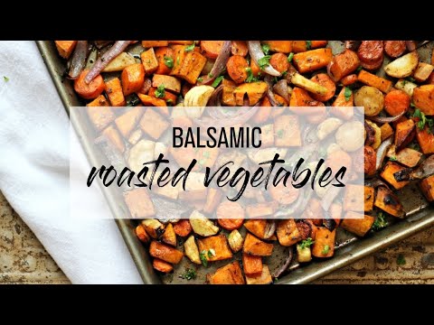 balsamic honey roasted root vegetables