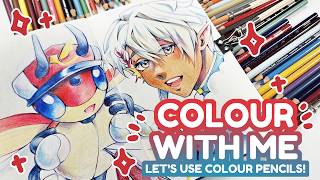 Let's use COLOURED PENCILS! | Colour With Me!