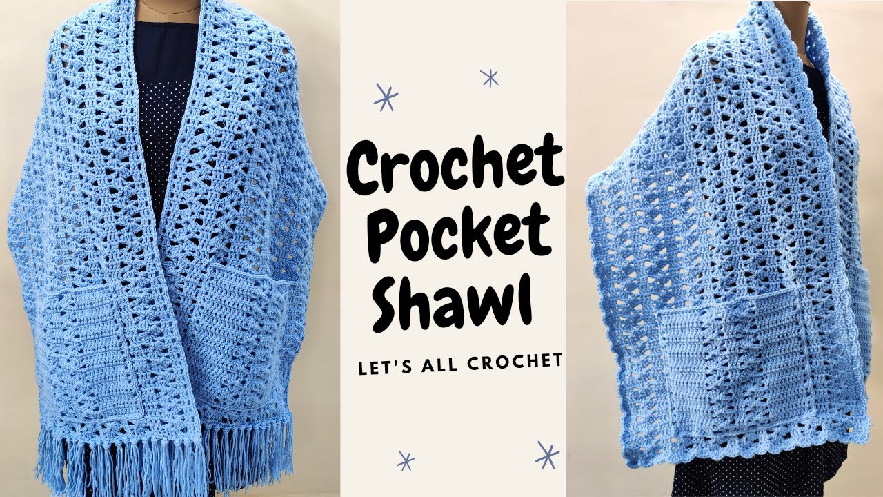 AMAZING Pocket SHAWL Crochet Tutorial 