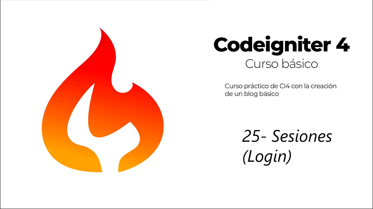 25-. Sesiones - Modulo de Login - Codeigniter 4 - YouTube