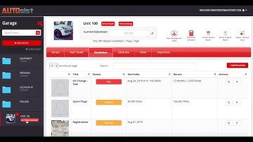 Easily Setup Reminders for your Fleet - AUTOsist Fleet Maintenance and Management Software