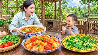 Cooking Delicious Dishes for My Son After Bountiful Harvest Day with Single Mother | Family Recipe