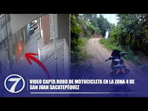 Video captures motorcycle theft in zone 4 of San Juan Sacatepéquez