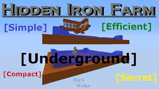 (CHECK description) Underground Iron Farm! [BEST!] Simple, Efficient, Hidden, Compact | Minecraft