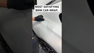 Most Satisfying BMW Car Wrap.. #bmw #carwrap #wrap #satisfying #asmr #shorts #trending #viral #cars