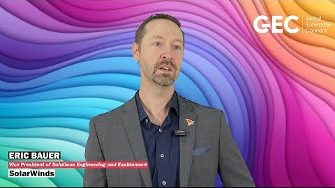 Eric Bauer from SolarWinds discusses IT performance, security and innovation at GITEX 2025