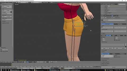 Dragon Ball Z - Bulma | Blender testing butt bones rig
