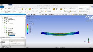 ANSYS Tutorial :Stress and deflection analysis of a simply supported beam at point load using ANSYS screenshot 4