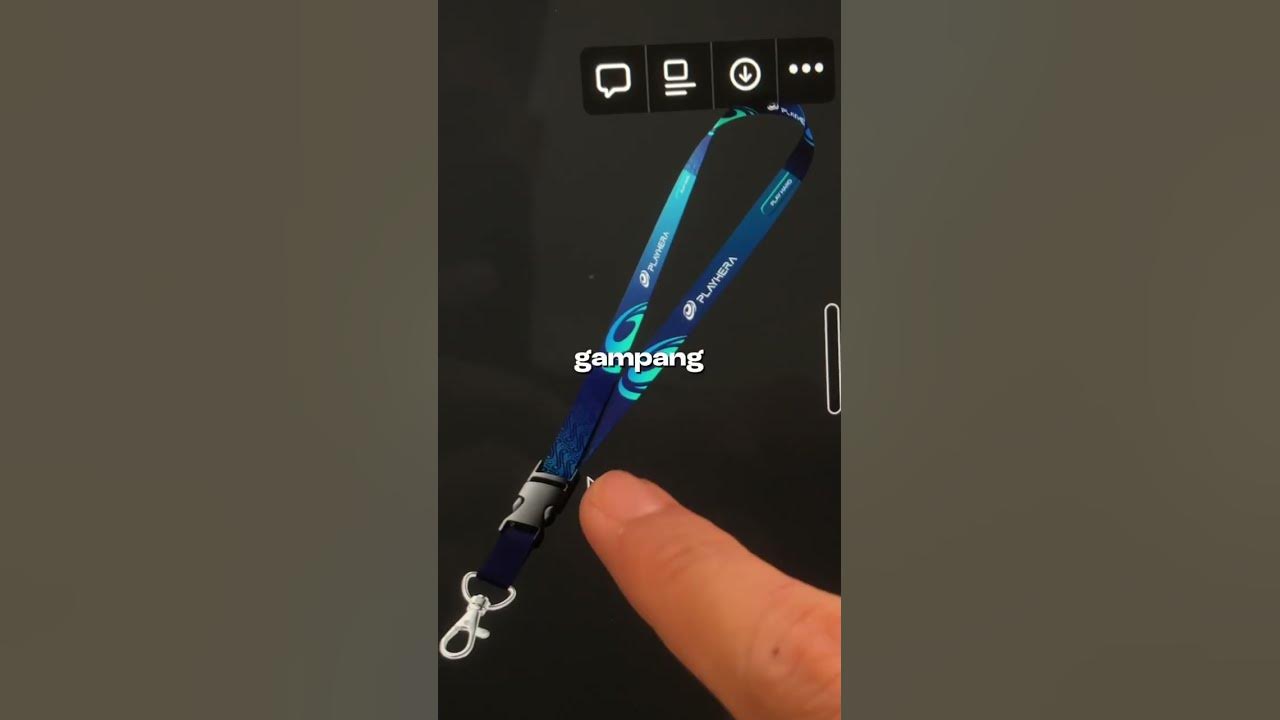 Bagi template lanyard gratis buat lo para designer pemula canva #canva #canvahacks #lanyard