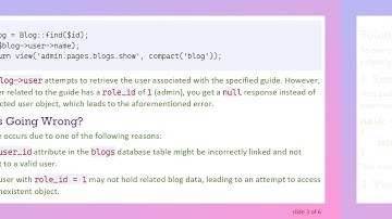 Resolving the Trying to get property of non-object Error When Accessing User Data in Laravel