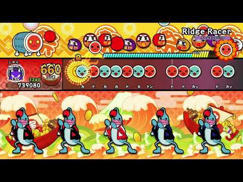 【太鼓の達人Switch ver.】 Ridge Racer(裏譜面) 1080p/60【Taiko no Tatsujin Switch Ver 】