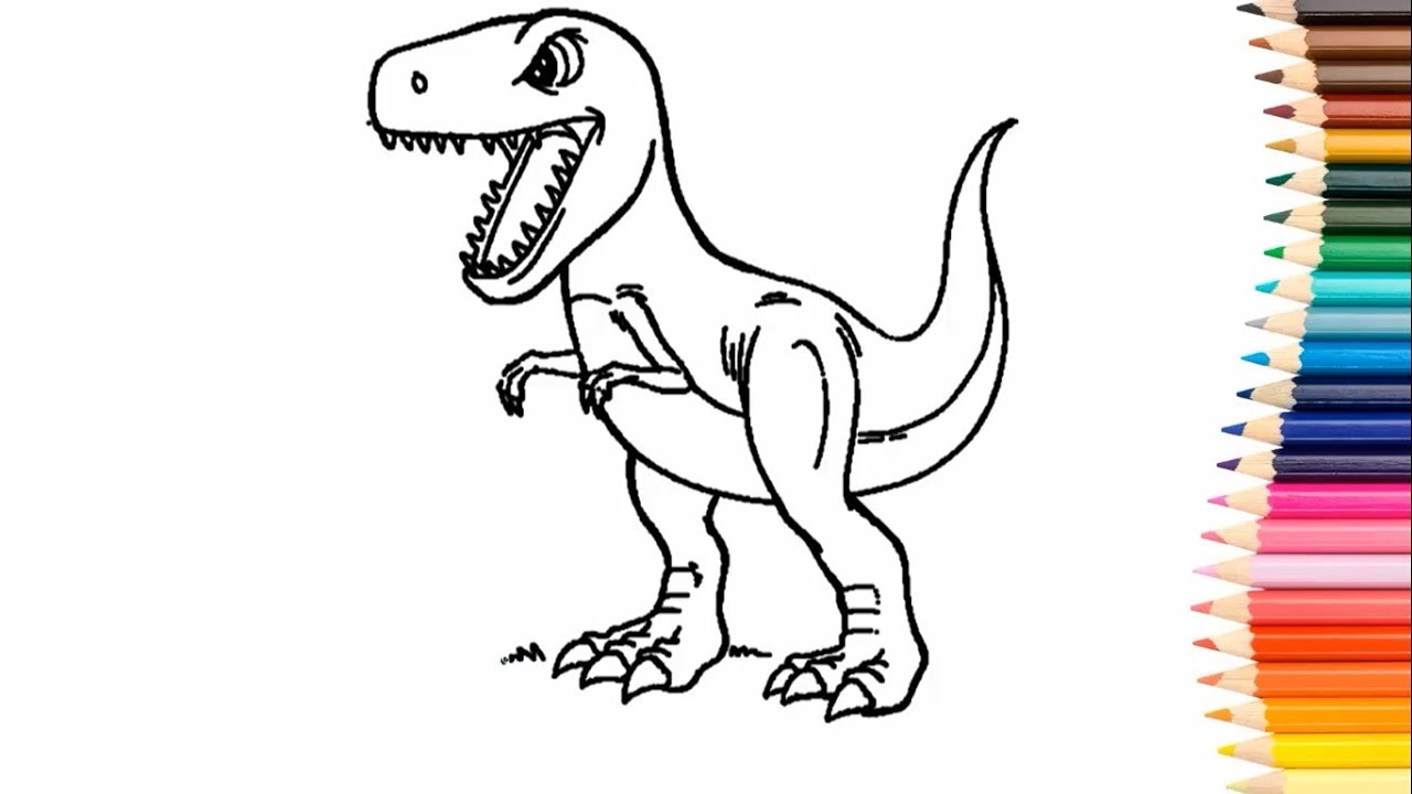 HOW TO DRAW A T-REX DINOSAUR 