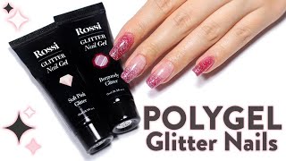 Glitter Nail Gel Tutorial For Beginners ✨ Glitter Polygel Nail Extensions screenshot 5