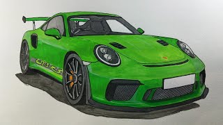 Porsche 911 GT3 | acrylic painting | timelapse