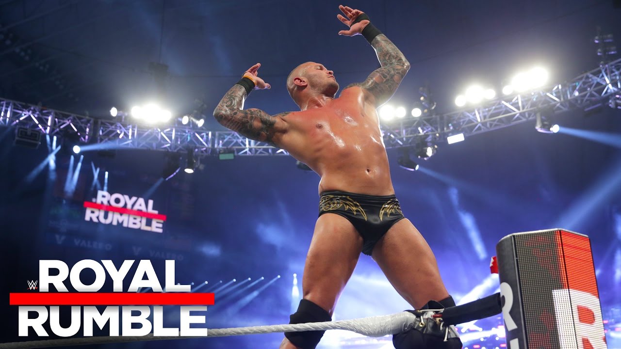 Randy Orton Celebrates After Winning The Royal Rumble Match Royal