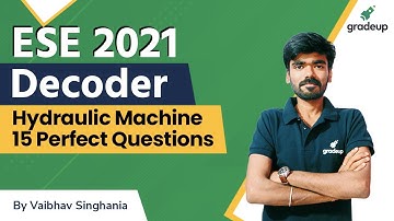 ESE Decoder ESE 2021 || Hydraulic Machine 15 Perfect Questions  || By Vaibhav Sir