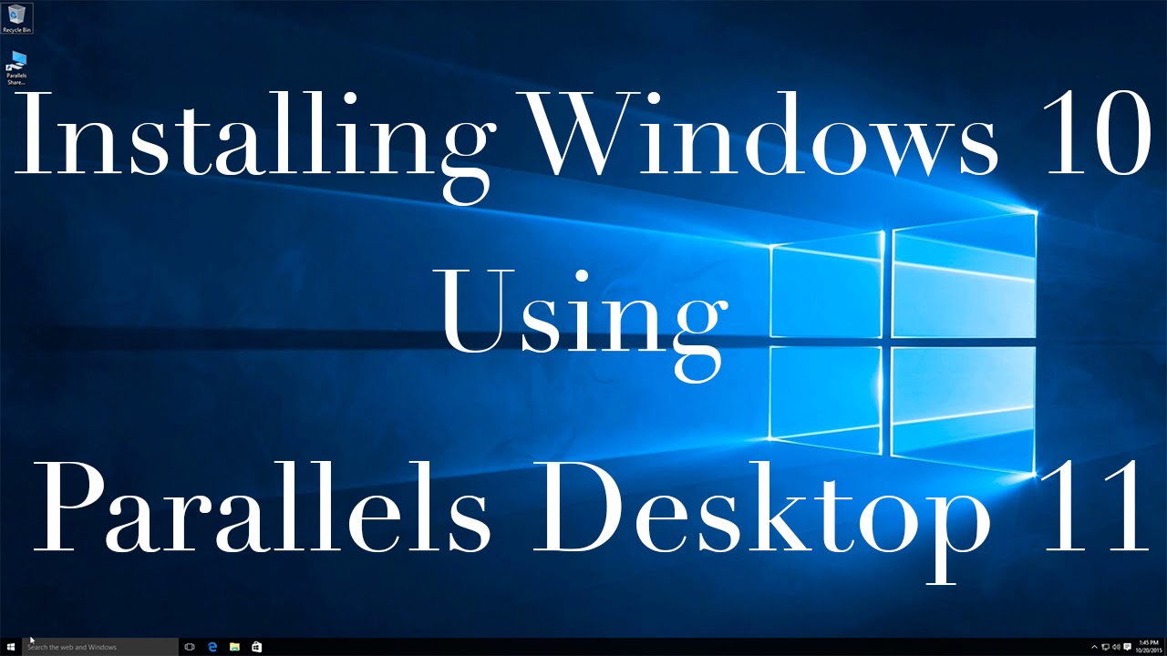 reinstalling windows 10 for parallels