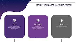 PENJELASAN MATERI AGAMA (TAAT, TOLERANSI, IMAN)