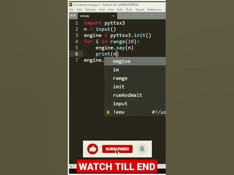 Saying sorry using python 😅...Pyttsx3 module | Py Ideas 💡#shorts # ...