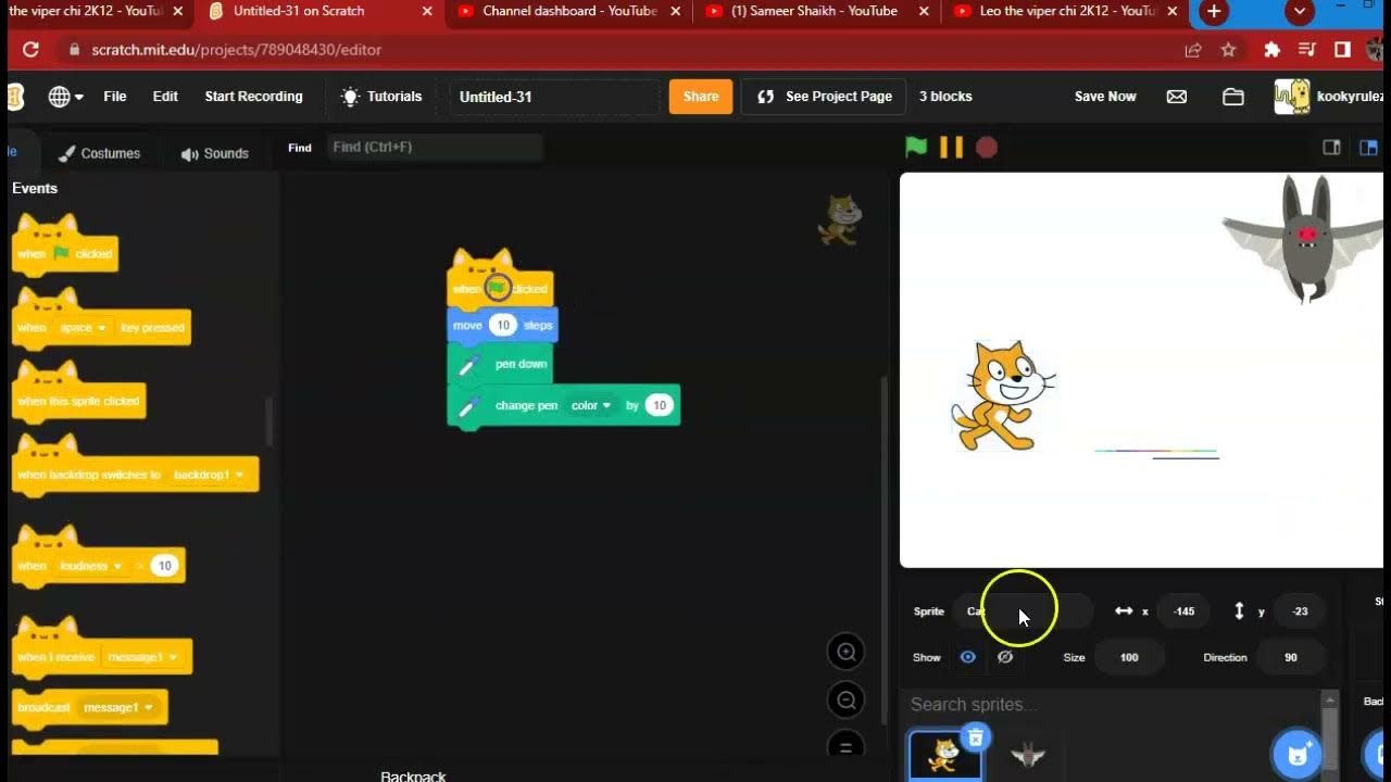How to use the pen in scratch YouTube