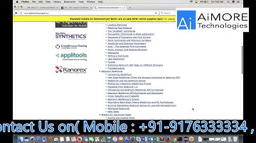 Selenium Testing Tutorials By AiMORE Technologies