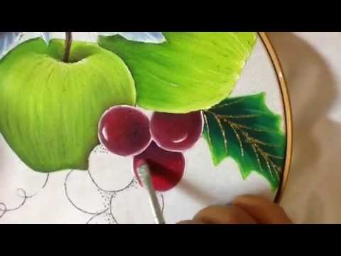 Pintura en tela uvas de nochebuena azul # 5 con cony youtube Uvas pintadas