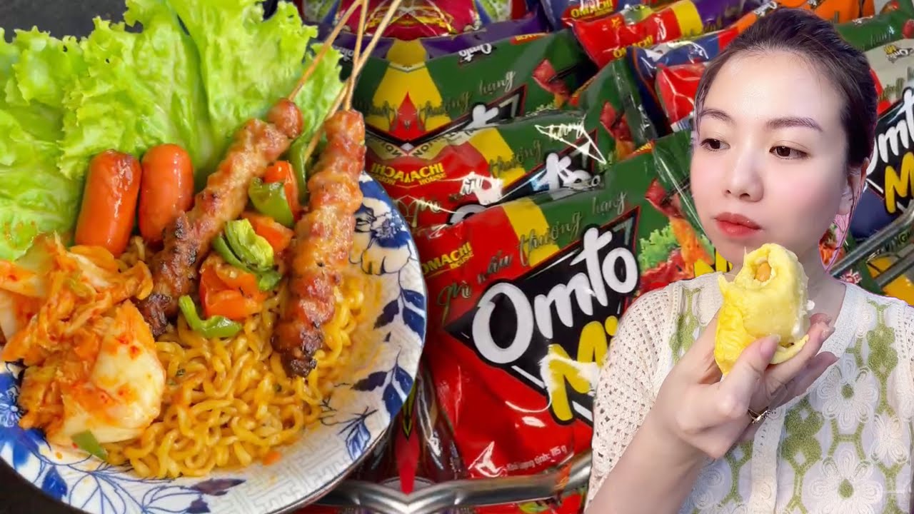 Mì trộn thịt nướng chút chít, nhanh nhanh ôm tô mì Omtomi 😜 p510 ...